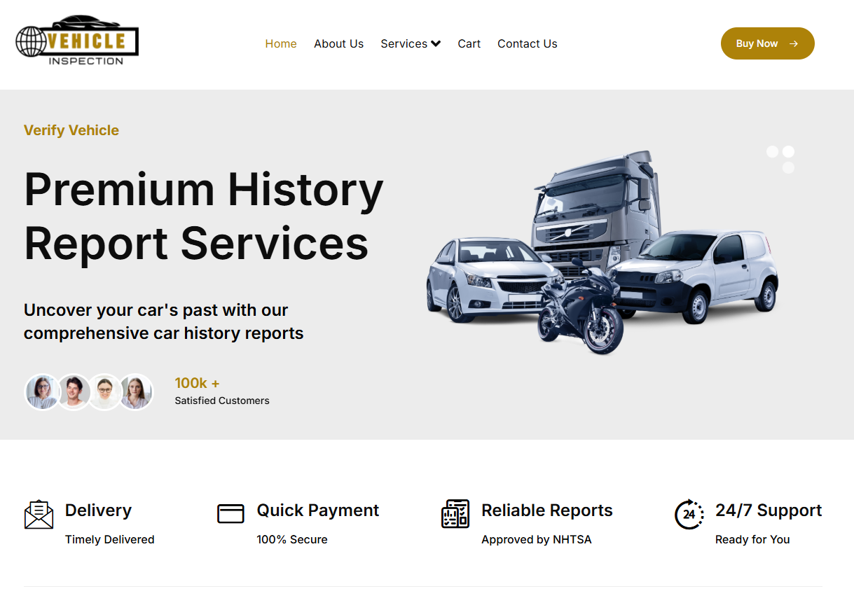 Checkveichle Automotive Website